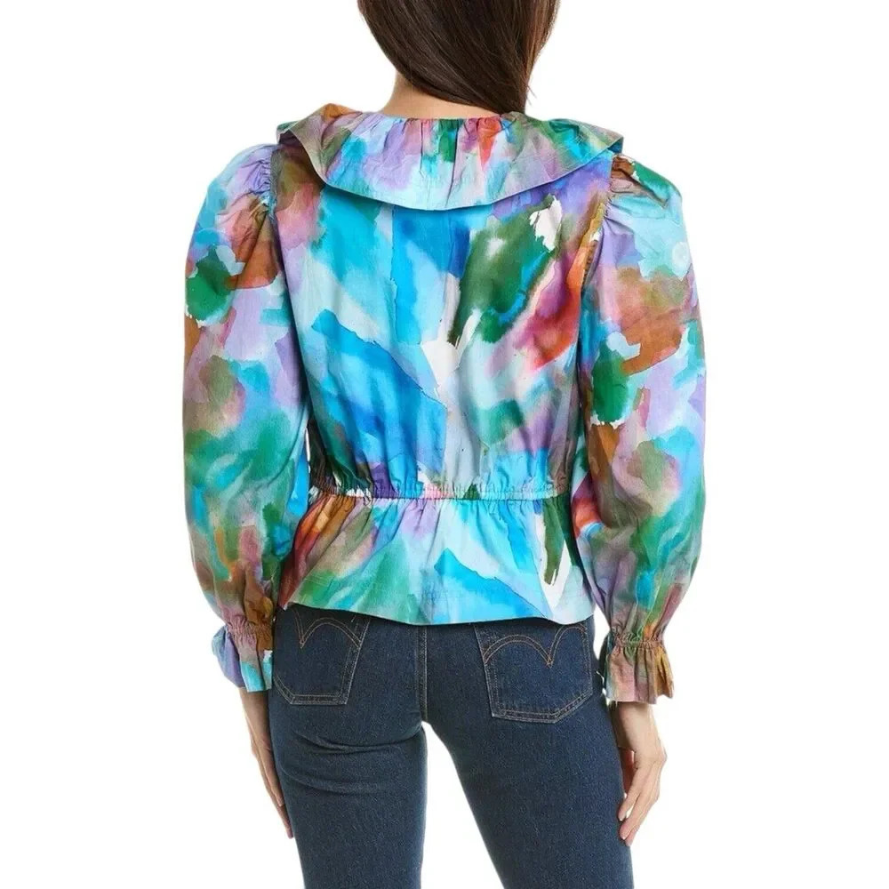 Marie Oliver Multicolor Ruffle Blouse - Picture 2 of 6